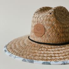 BANX & LUX CLASSIC ADULT BEACH HAT - HANALEI KALO WHT/GRY