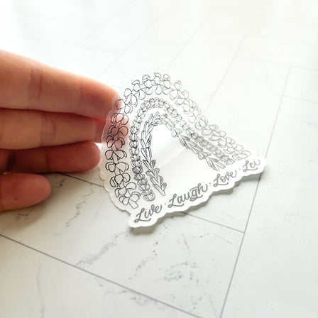 KAKOU COLLECTIVE LEI-BOW LIVE LAUGH LOVE LEI VINYL STICKER