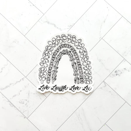 KAKOU COLLECTIVE LEI-BOW LIVE LAUGH LOVE LEI VINYL STICKER