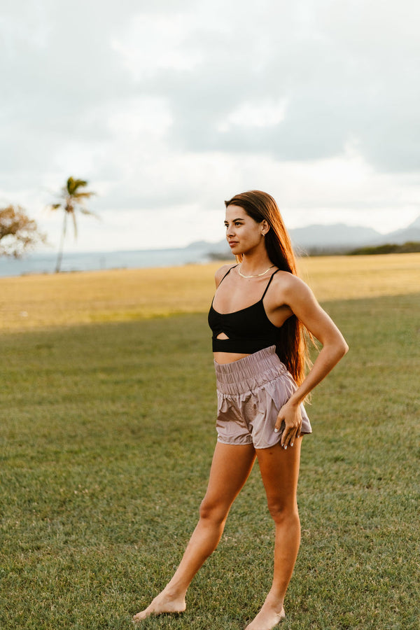 FREE PEOPLE MOVEMENT THE WAY HOME SHORT - MOONLIGHT MAUVE 8291