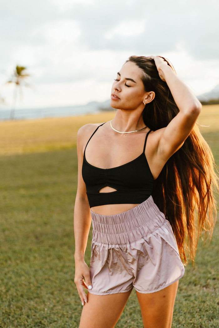 FREE PEOPLE MOVEMENT THE WAY HOME SHORT - MOONLIGHT MAUVE 8291