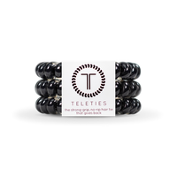 TELETIES HAIR TIE LARGE - JET BLACK