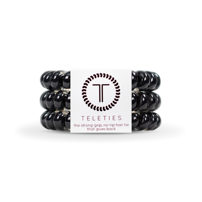 TELETIES HAIR TIE LARGE - JET BLACK
