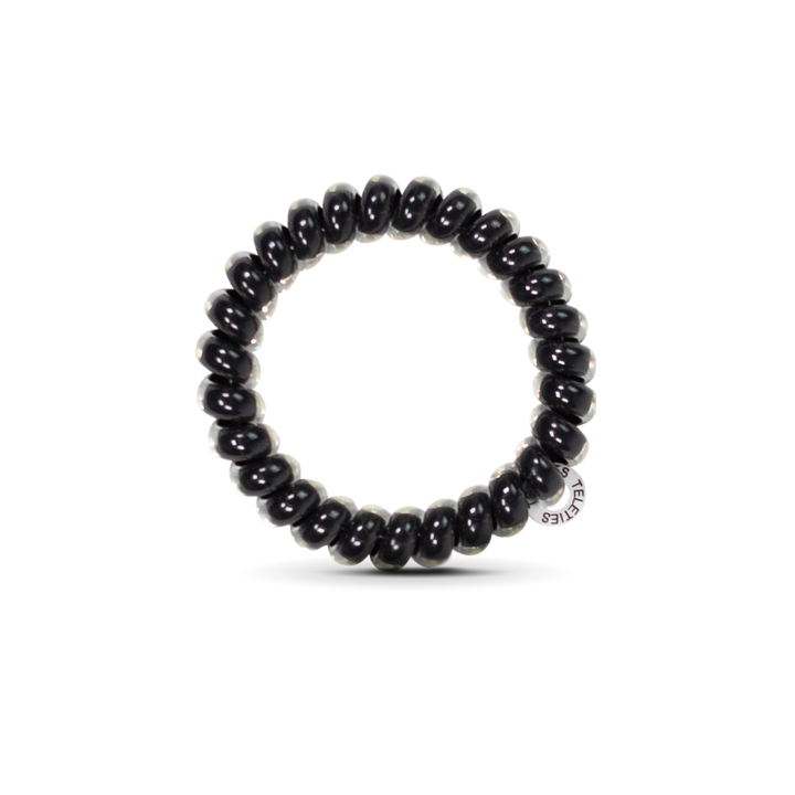 TELETIES HAIR TIE LARGE - JET BLACK