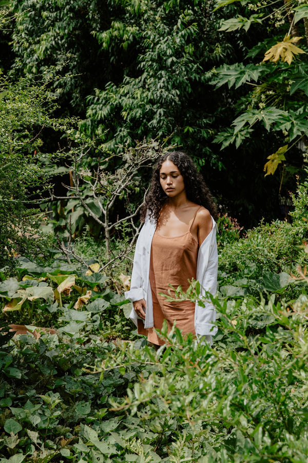RHYTHM CLASSIC SLIP DRESS - CARAMEL