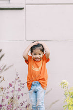 MAHINA MADE KEIKI PAKALANA TEE - RED RUST