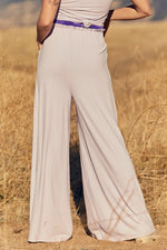 FREE PEOPLE MOVEMENT BLISSED OUT WIDE LEG PANTS - DEW BERRY 6937