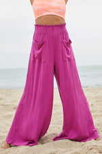 FREE PEOPLE MVOEMENT BLISSED OUT WIDE LEG PANTS - CACTUS FLOWER 6937