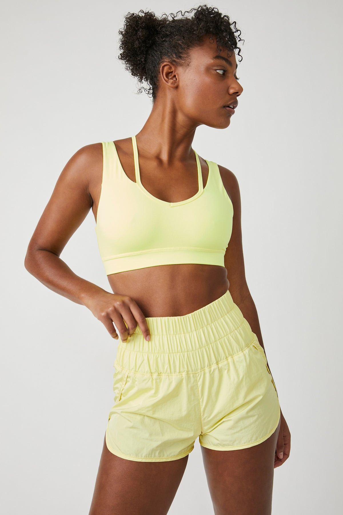 FREE PEOPLE MOVEMENT THE WAY HOME SHORT - LEMON VERBENA 8291