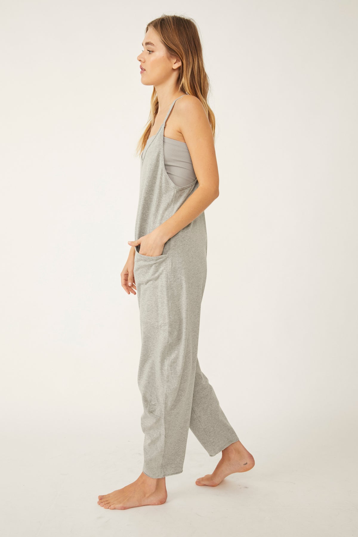 FREE PEOPLE MOVEMENT HOT SHOT ONESIE - HEATHER GREY 9677