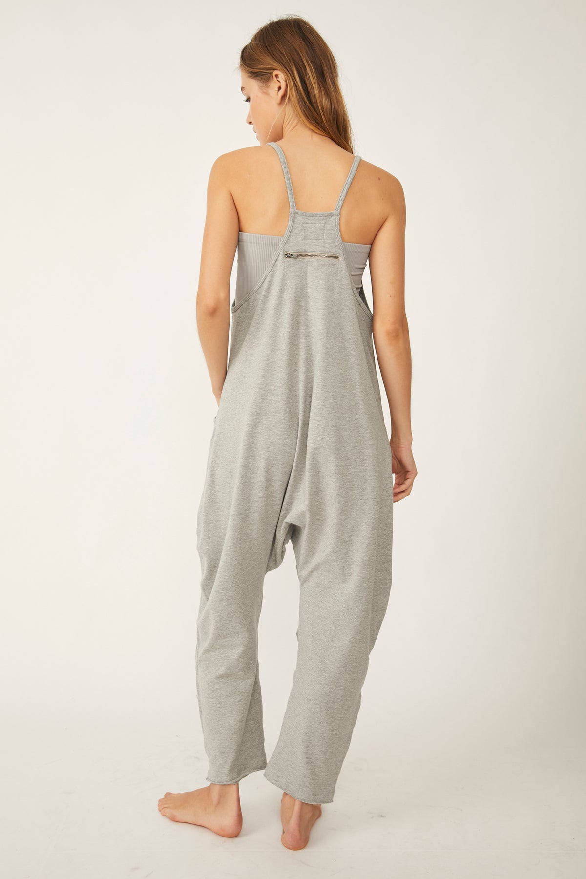 FREE PEOPLE MOVEMENT HOT SHOT ONESIE - HEATHER GREY 9677