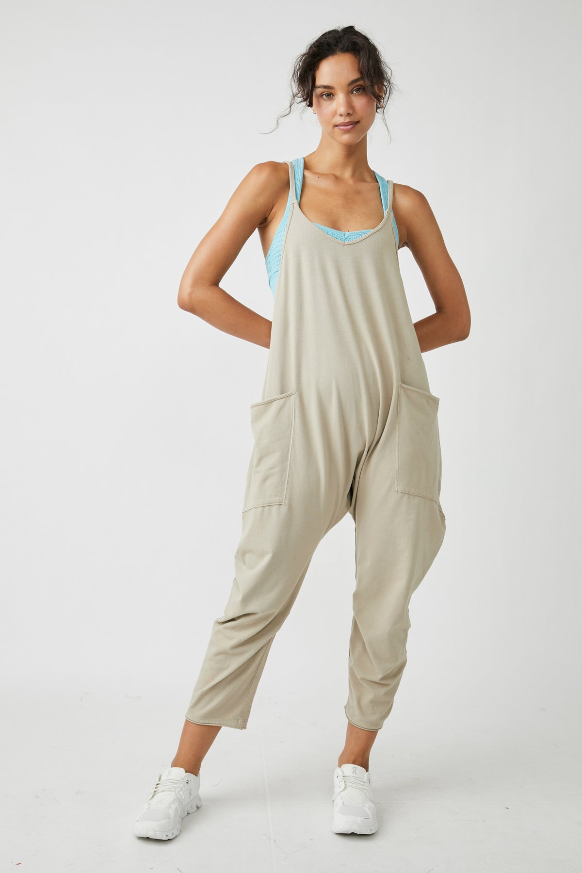 FREE PEOPLE MOVEMENT HOT SHOT ONESIE - KELP 9677