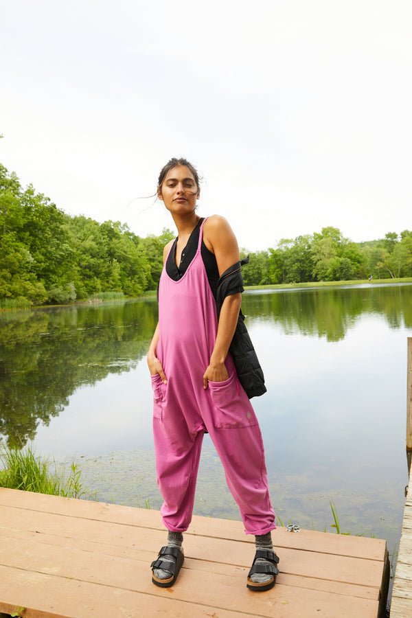 FREE PEOPLE MOVEMENT HOT SHOT ONESIE - MAGENTA DISCO 9677