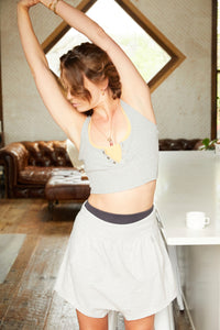 FREE PEOPLE MOVEMENT HOT SHOT HAREM SHORT - LIGHT HEATHER 2899