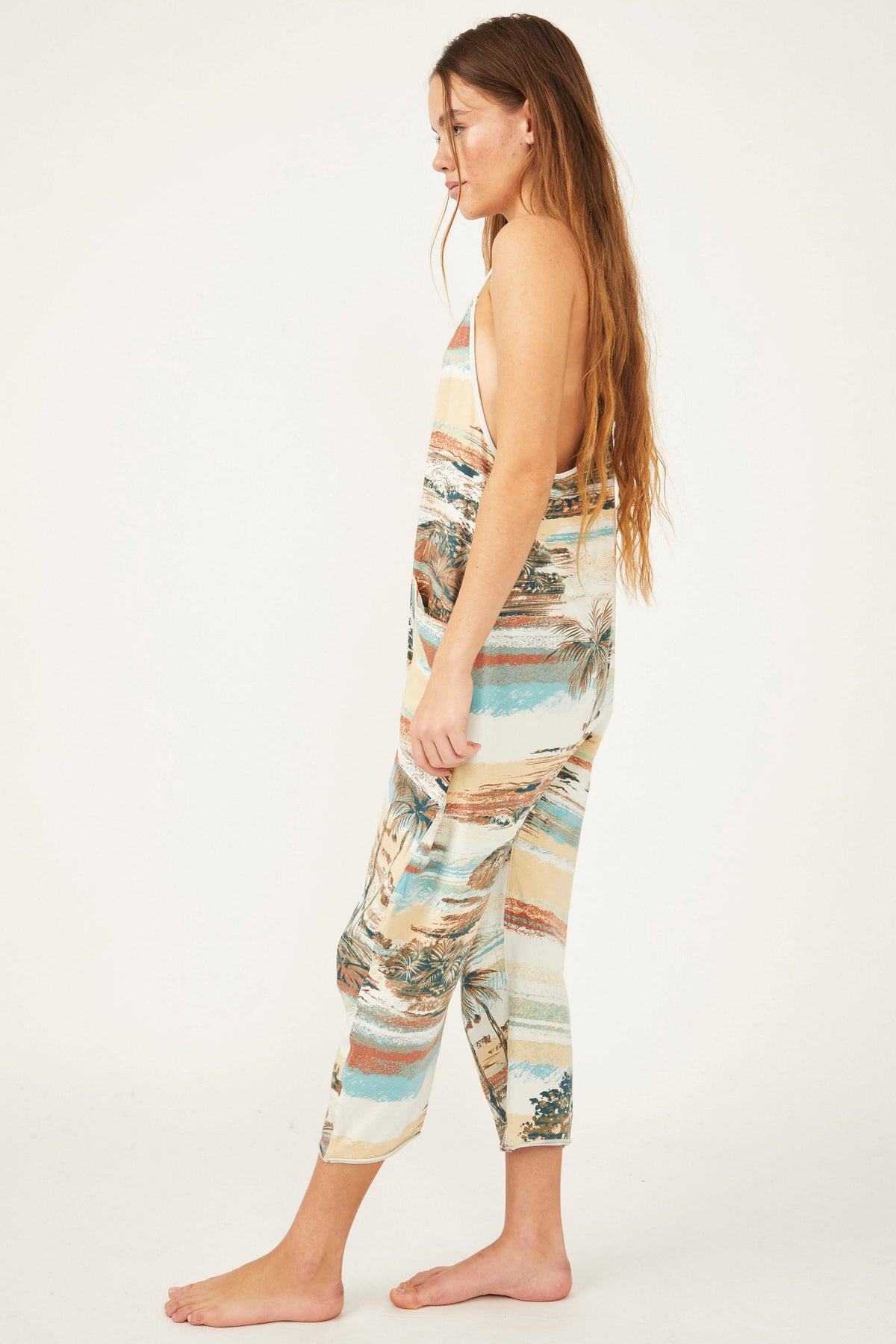 FREE PEOPLE MOVEMENT HOT SHOT ONESIE PRINTED - SEASIDE COMBO 7597