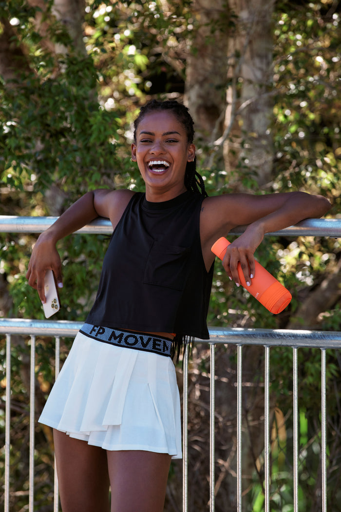 FREE PEOPLE THROWBACK TANK - BLACK 5744