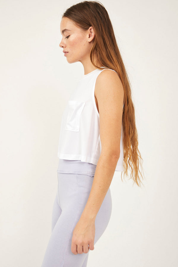 FREE PEOPLE THROWBACK TANK - WHITE 5744
