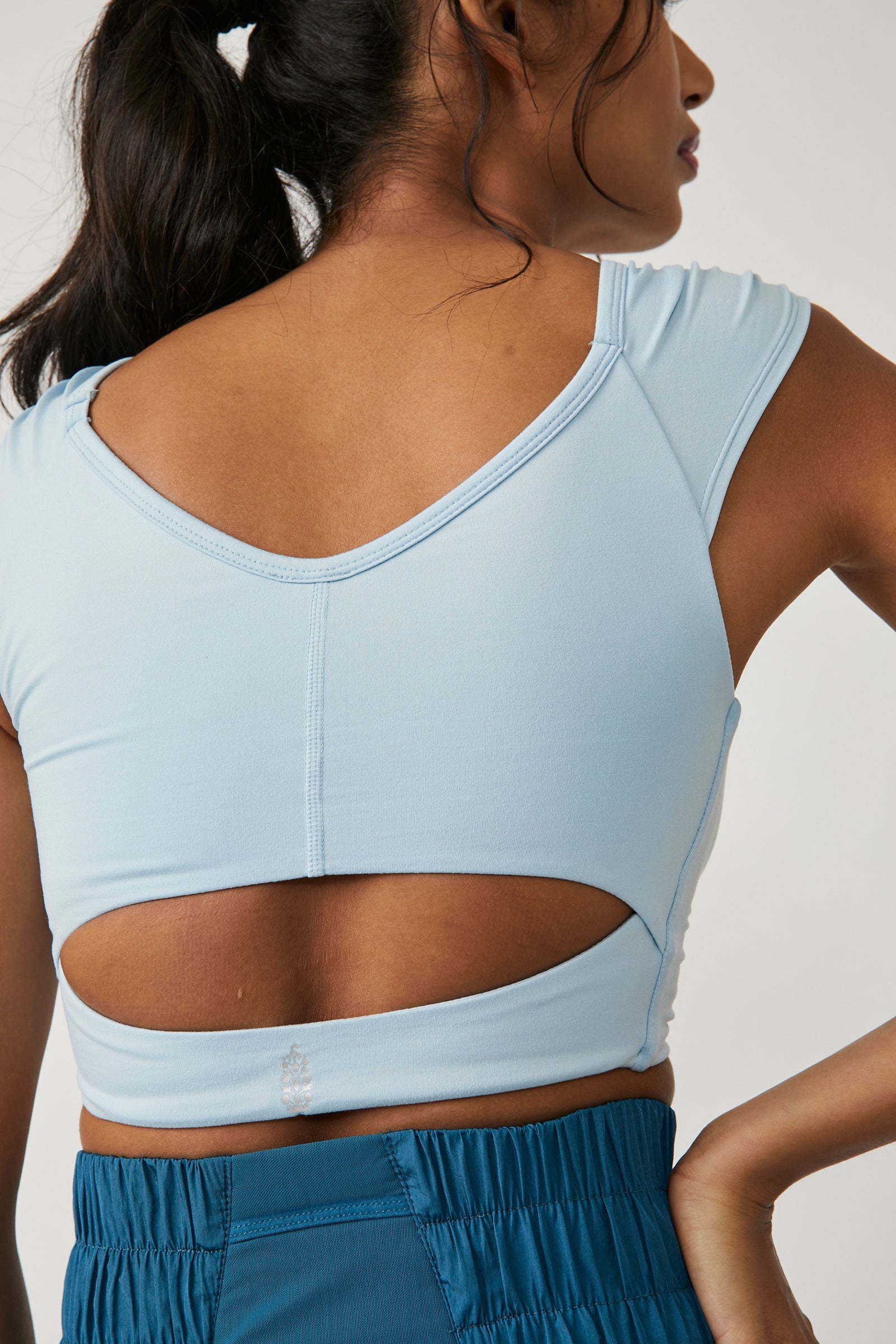 Tappers and Pointers Crop Top Racer Back Navy Meryl