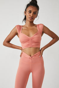 FREE PEOPLE MOVEMENT BREATHE DEEPER CAMI - CRUSH BLUSH 5794