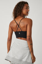 FREE PEOPLE MOVEMENT FREE THROW STAPPY BACK CUTOUT CROP TANK - BLACK 0843
