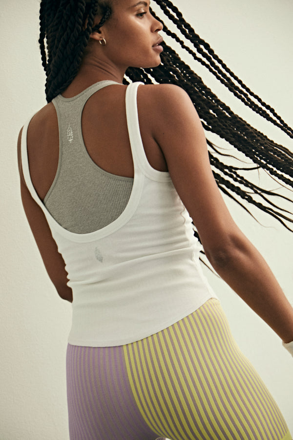 FREE PEOPLE STEP ONE TANK - PAINTED WHITE 6697