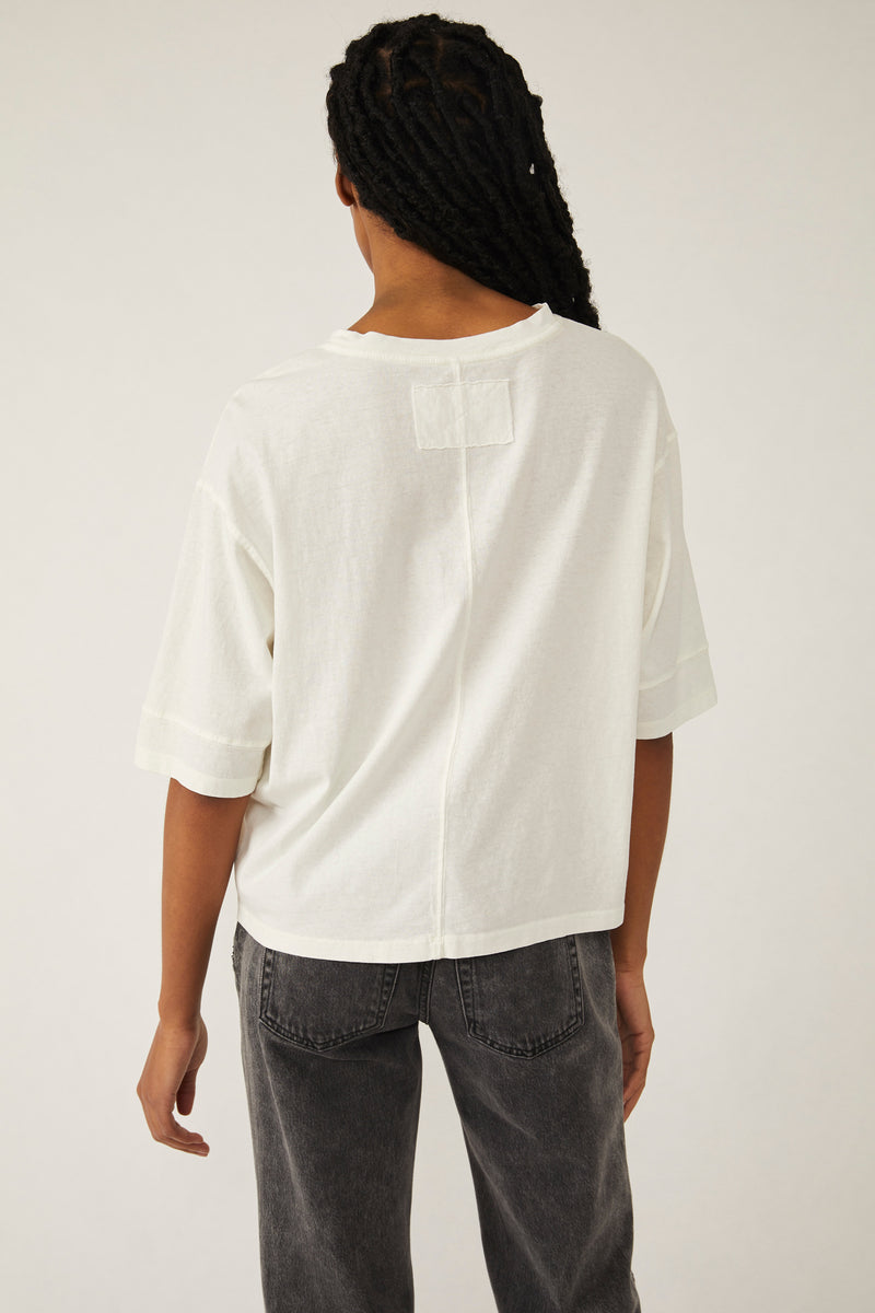 FREE PEOPLE ALISSA TEE - IVORY 5140