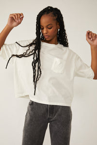 FREE PEOPLE ALISSA TEE - IVORY 5140