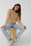 FREE PEOPLE BELL SONG PULLOVER - SANDCASTLE 5484