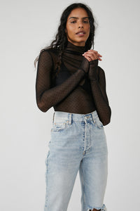 FREE PEOPLE INTIMATES ON THE DOT LAYERING - BLACK 9276