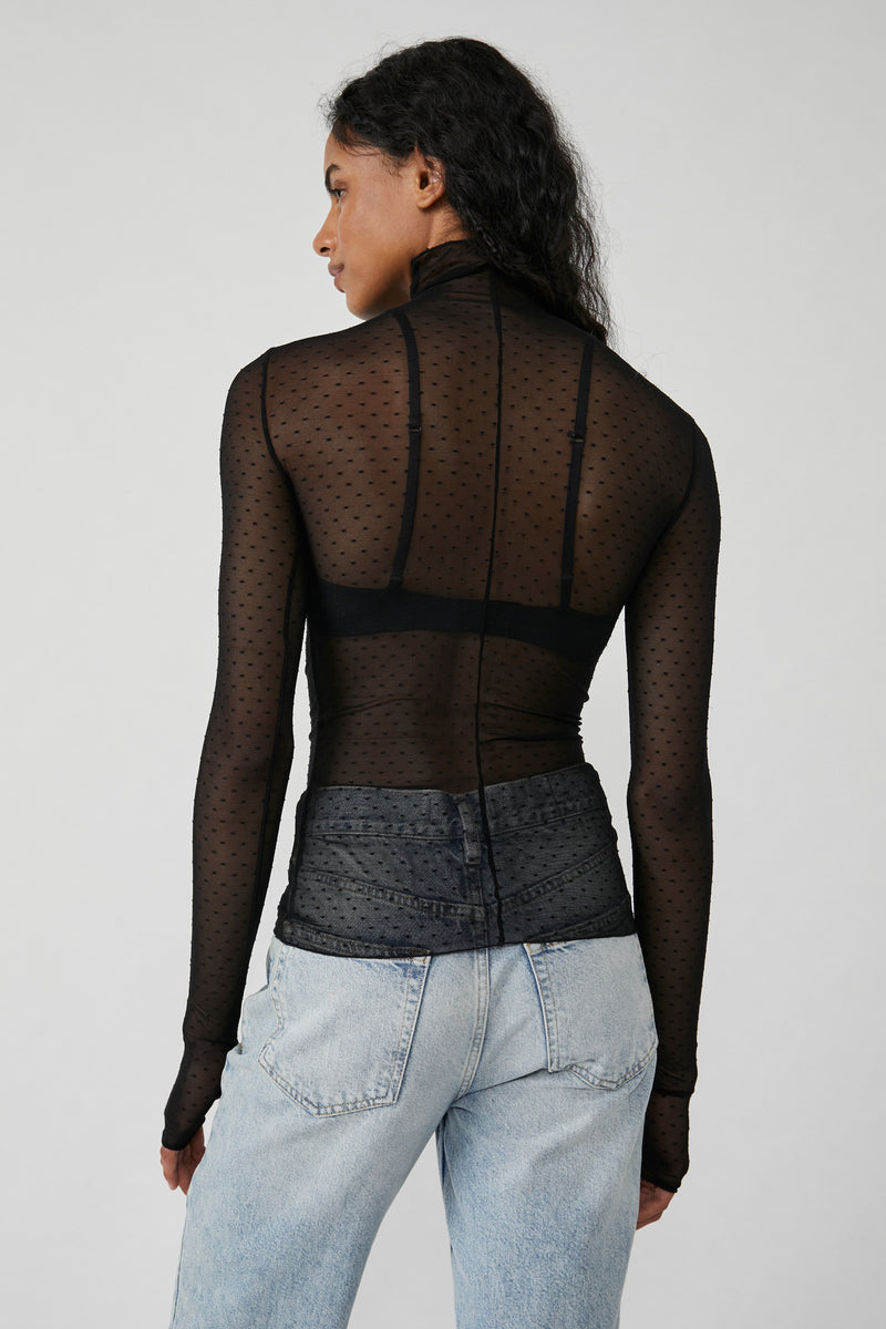 Free People On The Dot Layering Top in Black