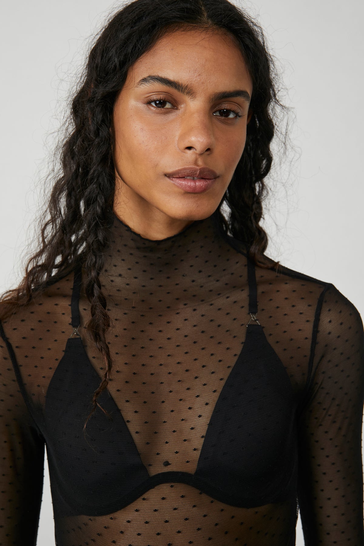 FREE PEOPLE INTIMATES ON THE DOT LAYERING - BLACK 9276