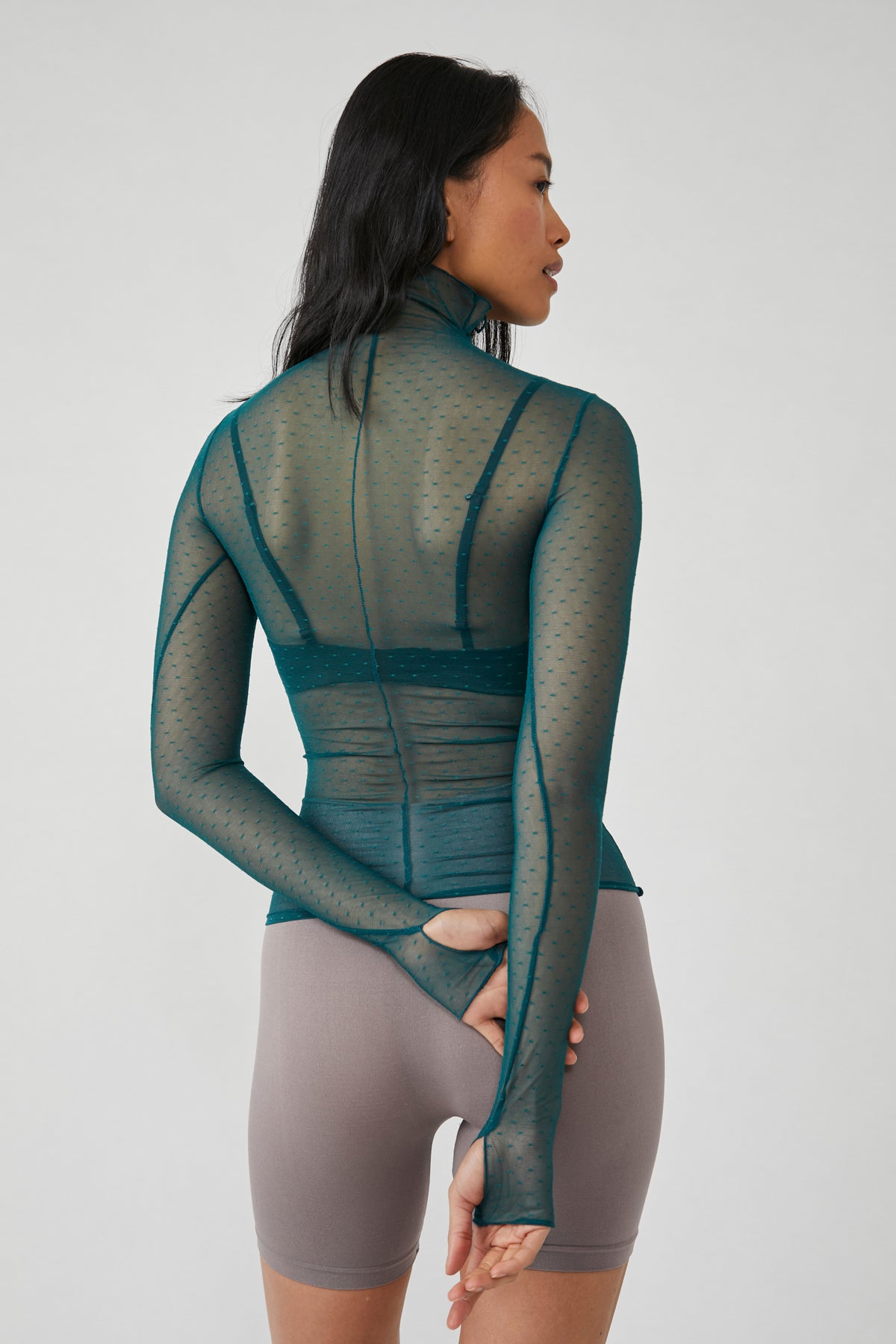 FREE PEOPLE INTIMATES ON THE DOT LAYERING - DEEP TEAL 9276