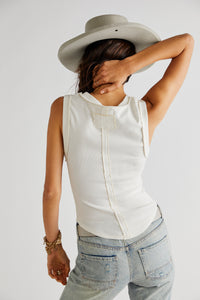 FREE PEOPLE KATE TEE - IVORY 5815