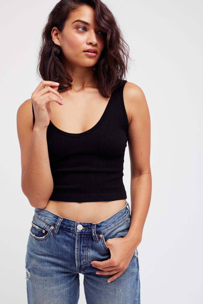 FREE PEOPLE SOLID RIB BRAMI - BLACK 9176