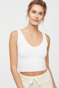 FREE PEOPLE SOLID RIB BRAMI - WHITE 9176