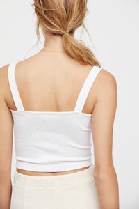 FREE PEOPLE SOLID RIB BRAMI - WHITE 9176