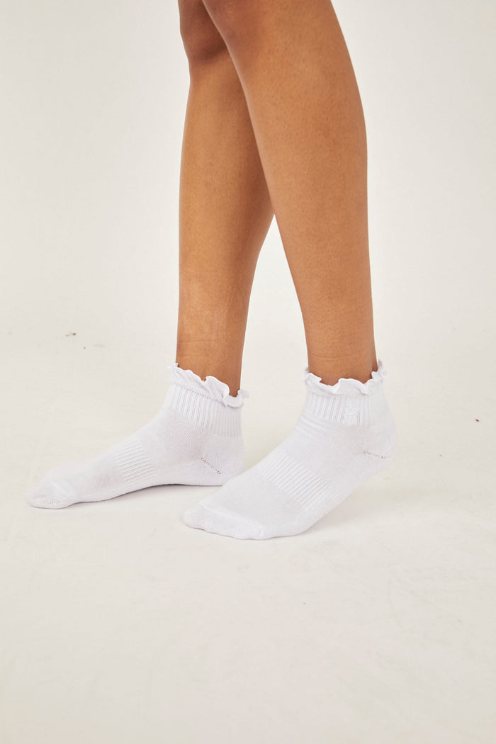 FREE PEOPLE MOVEMENT CLASSIC RUFFLES - WHITE 5029