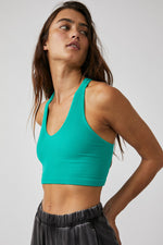 FREE PEOPLE MOVEMENT FREE THROW CROP - SPORT GREEN 6007