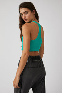 FREE PEOPLE MOVEMENT FREE THROW CROP - SPORT GREEN 6007