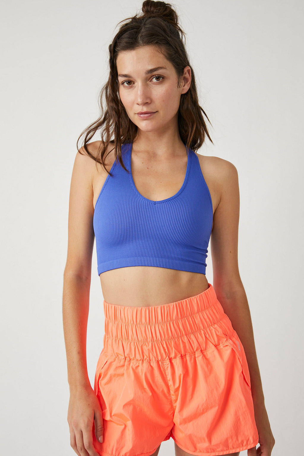 FREE PEOPLE MOVEMENT FREE THROW CROP - BLUE IRIS 6007 – Work It Out
