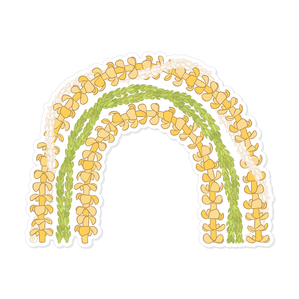 KAKOU COLLECTIVE LEI ALOHA PUAKENIKENI PIKAKE PAKALANA LEI BOW VINYL STICKER