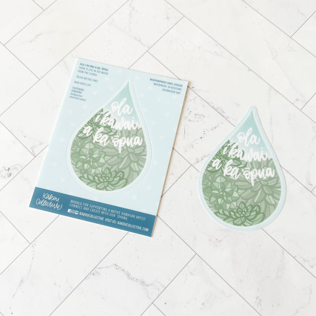 KAKOU COLLECTIVE OLA I KA WAI A KA OPUA VINYL STICKER