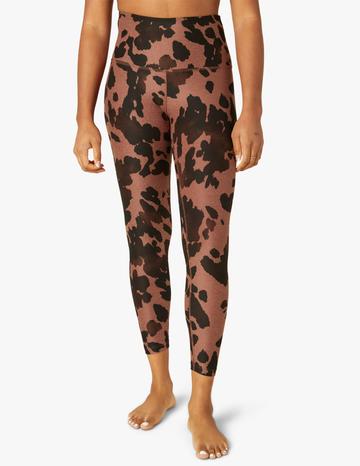 BEYOND YOGA SPACEDYE PRINTED CAUGHT IN THE MIDI HIGH WAISTED LEGGING - COPPER COW PY3243
