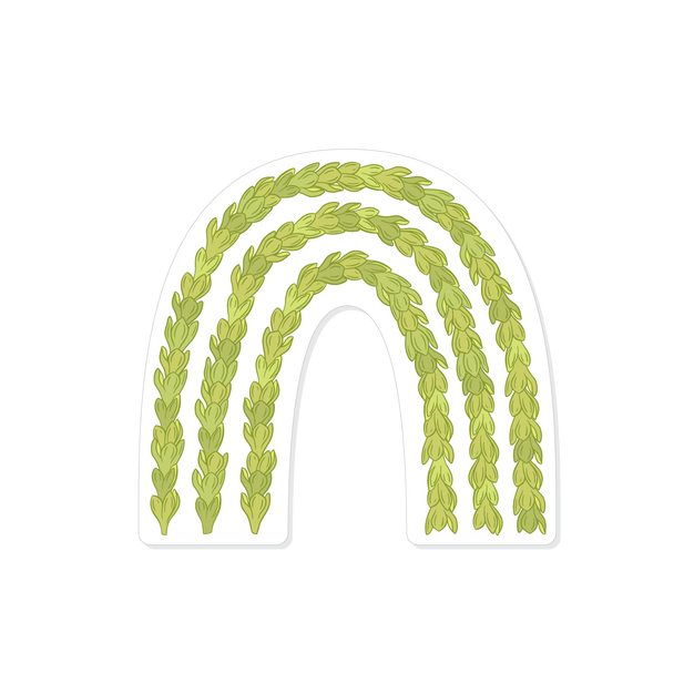 KAKOU COLLECTIVE LEI- PAKALANA LEI BOW VINYL STICKER