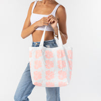 ALOHA COLLECTION REVERSIBLE TOTE / BIG ISLAND HIBISCUS - MELON + SAGE