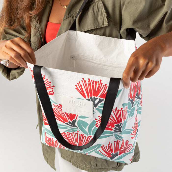 ALOHA COLLECTION REVERSIBLE TOTE / BIG ISLAND 'OHI'A LEHUA