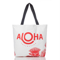 ALOHA COLLECTION REVERSIBLE TOTE / BIG ISLAND 'OHI'A LEHUA 23 / CRIMSON