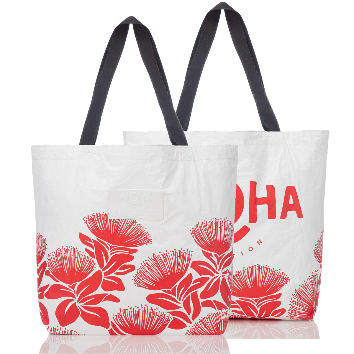ALOHA COLLECTION REVERSIBLE TOTE / BIG ISLAND 'OHI'A LEHUA 23 / CRIMSON