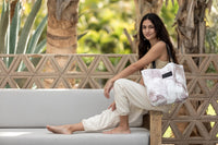 ALOHA COLLECTION  REVERSIBLE TOTE / DAY PALMS / ROSE GOLD