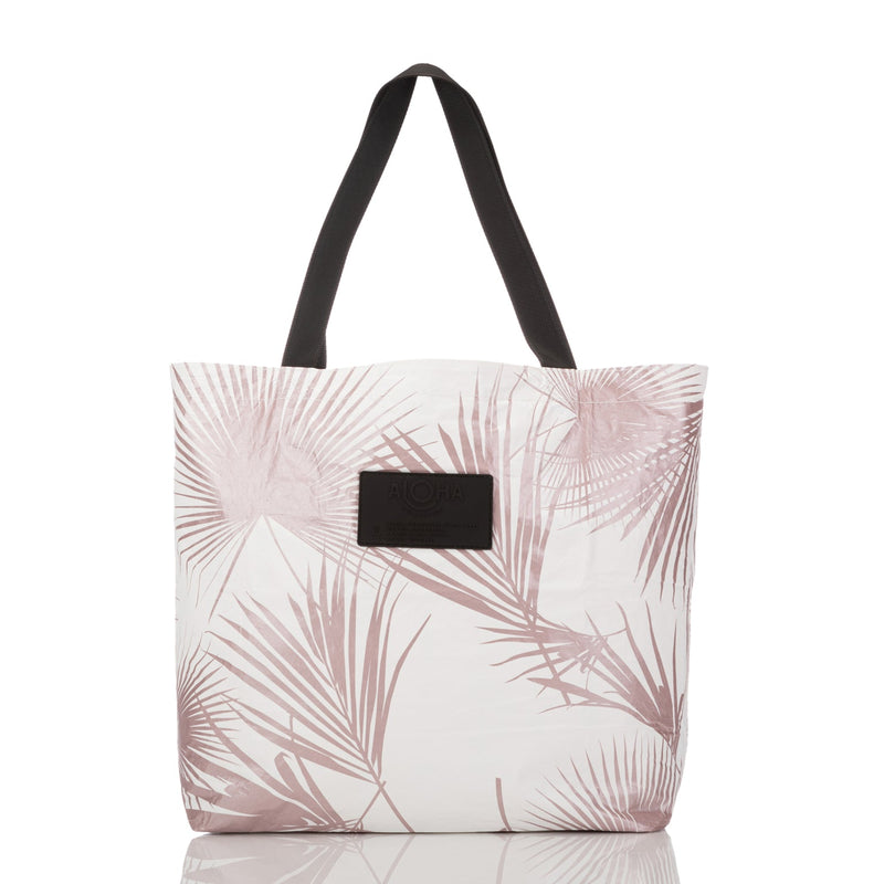 ALOHA COLLECTION  REVERSIBLE TOTE / DAY PALMS / ROSE GOLD